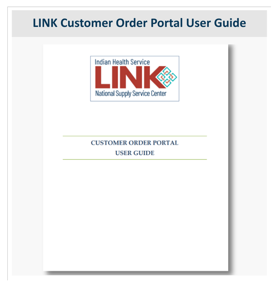 LINK Customer Order Portal User Guide Preview